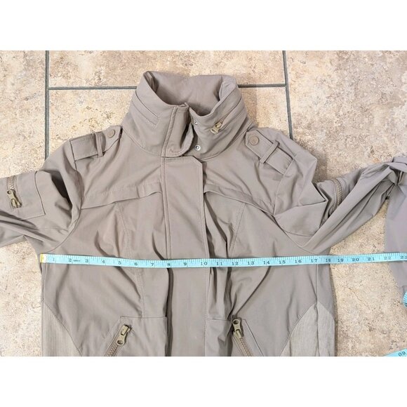 Blanc Noir Mastermind 2.0 Jacket Tan Military Hood Size S Full Zip Cargo - Picture 10 of 11